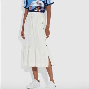 Coach Stripe Tiered Skirt NWOT